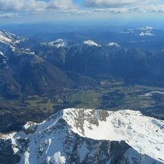 Flugwegposition um 13:40:50: Aufgenommen in der Nähe von Gemeinde Bovec, Slowenien in 3027 Meter